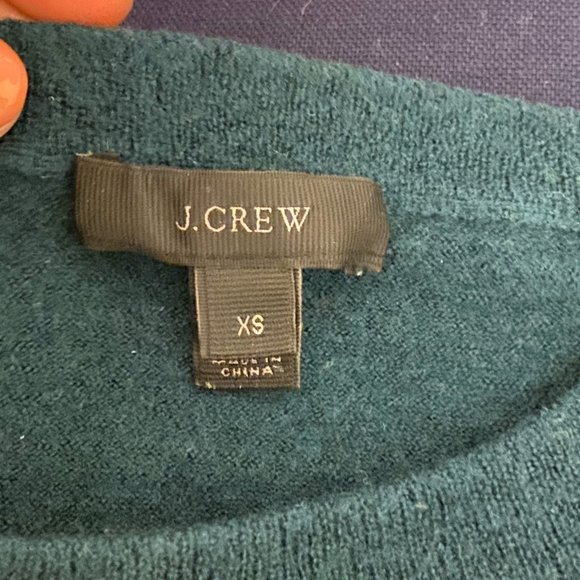 J. Crew Green Merino Wool Sweater XS - Picture 2 of 3